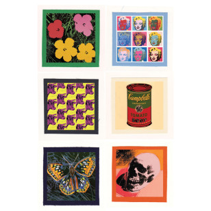 Andy Warhol - Pop Art Painting Cloth Patch or Magnet Set 